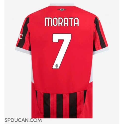 Muški Nogometni Dres AC Milan Alvaro Morata #7 Domaci 2024-25 Kratak Rukav